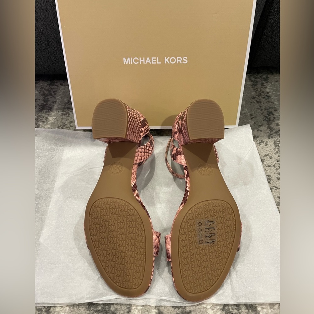 Michael Kors snake embossed leather sandal - Picture 4 of 5